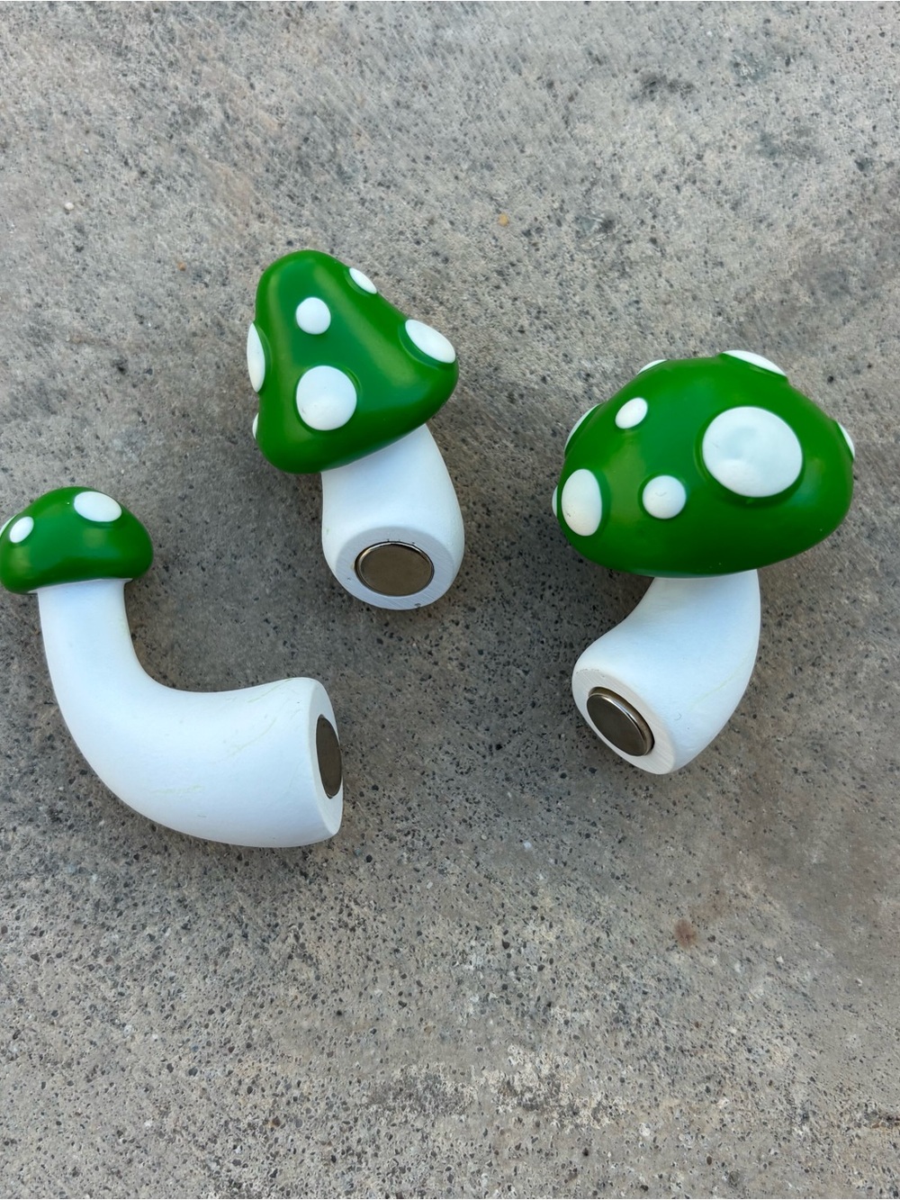 3 Pc Green Mushroom Fridge Magnets Cottagecore Fairycore Kitchen Decor